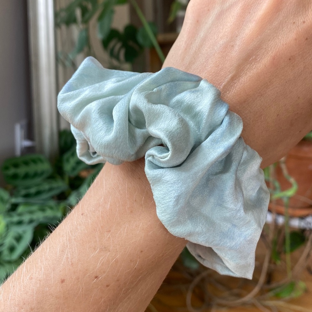Plant Dyed Pure Silk Scrunchie